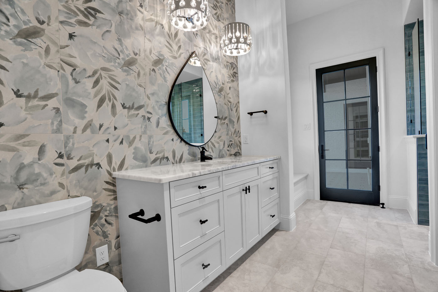 A bathroom protected from damage after a build from Footprints Bath and Tile.