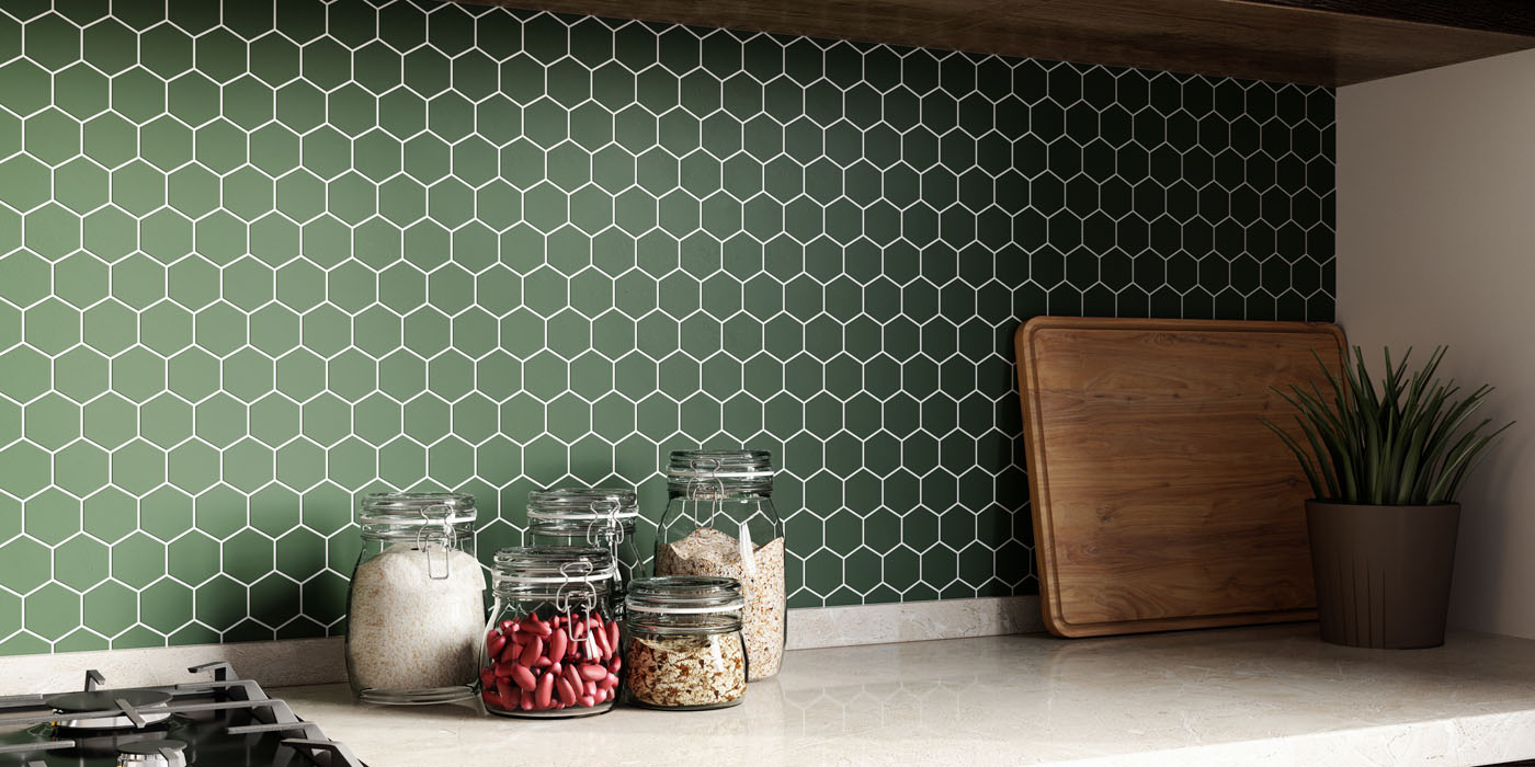 A backsplash tile wall, adding value to a newly renovated home.