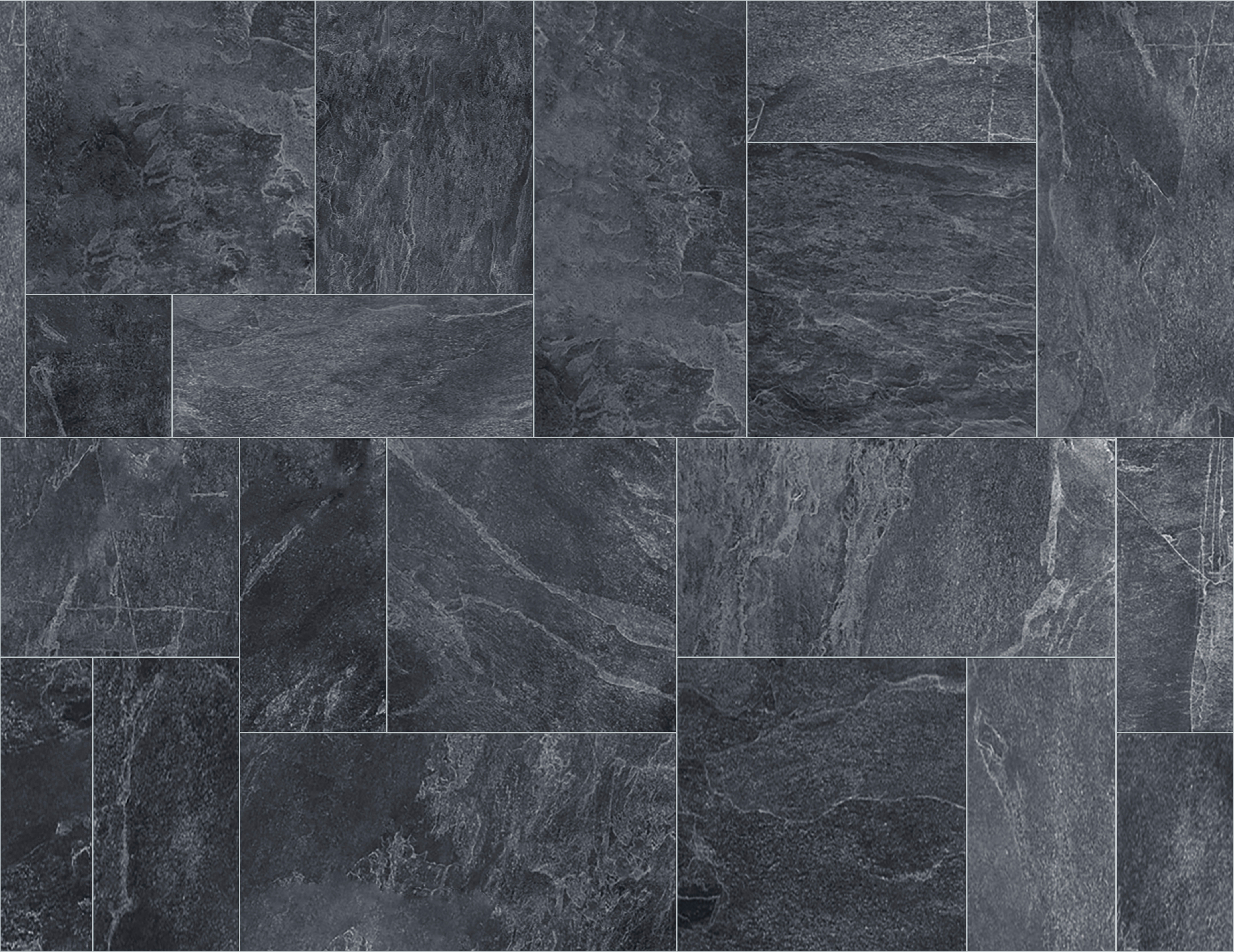 Gray slate tile - holiday tile upgrades in Omaha, NE with Footprints Bath and Tile.